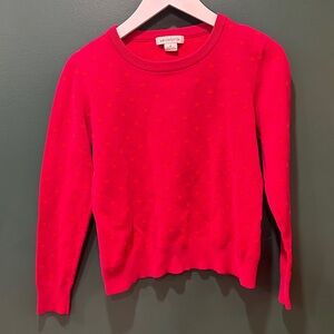 Liz Claiborne Magenta Polka Dot Knit Sweater